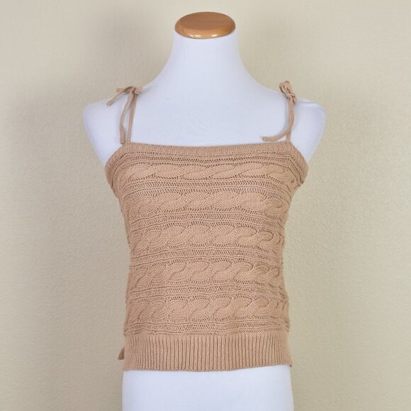 Line & Dot Tops - Line & Dot Aubreu Cable Knit Sweater Tank Top XS